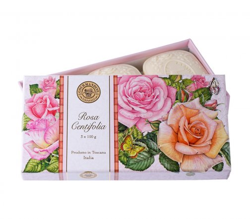 Gourmandise Набор Мыло Rosa Centifolia 3шт*150гр