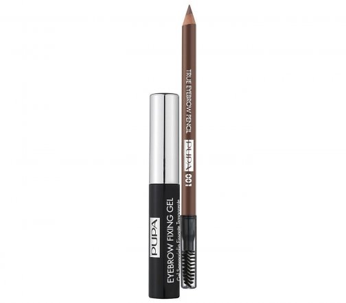 Pupa Набор для бровей Eyebrow Fixing Gel+True Eyebrow Pencil 01 Blonde