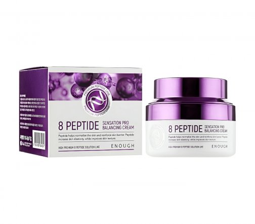 Enough Premium 8 Peptide Крем восстанавливающий для лица с пептидами 50мл