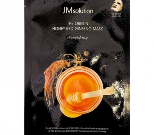 JMSolution The Origin Honey Red Ginseng Маска для лица тканевая с медом и красным женьшенем