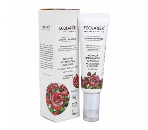 Ecolatier Organic Wild Rose Крем-маска ночная для лица Молодость и красота 50мл
