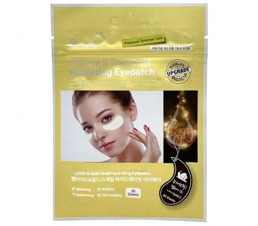SkinApple Peptide&Gold Snail Патчи тканевые под глаза 30шт