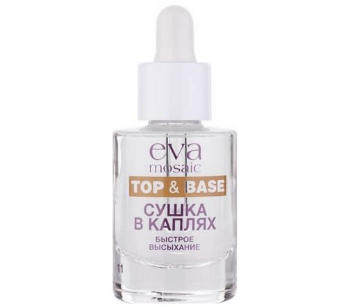 Eva Mosaic Покрытие для ногтей сушка в каплях Top&Base