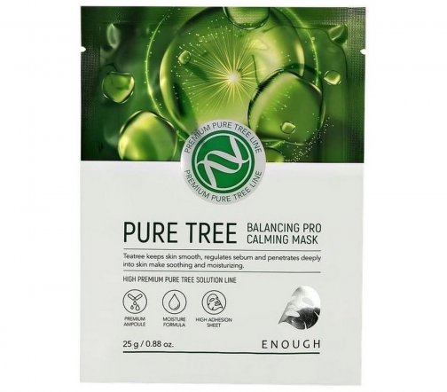 Enough Premium Pure Tree Маска тканевая для лица с экстрактом чайного дерева 25гр