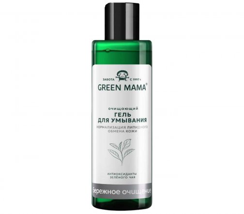 Green Mama Бережное очищение Гель очищающий для умывания Антиоксиданты зеленого чая 200мл