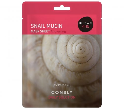 Consly Daily Solution Маска тканевая с муцином улитки 25мл
