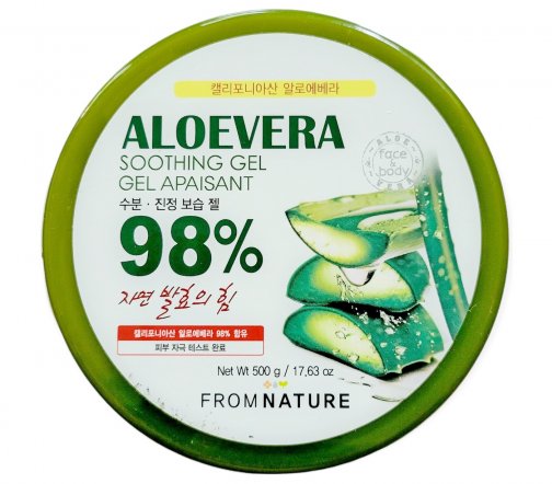 Fromnature Aloe Vera Гель успокаивающий для лица и тела с экстрактом алоэ вера 500гр