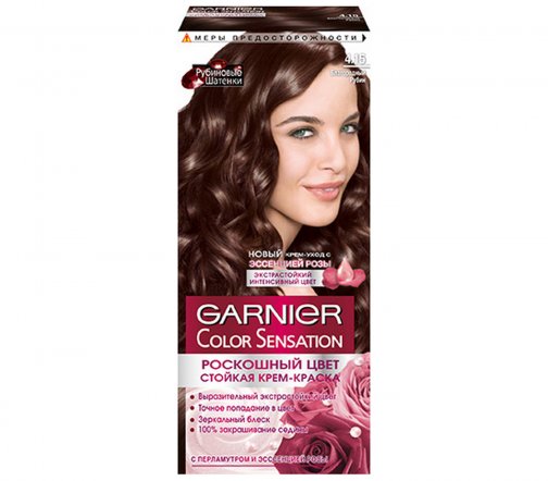Garnier Color Sensation Роскошь цвета Крем-краска для волос 4.15 Благородный рубин