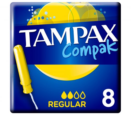 Tampax Compak Regular Single Тампоны гигиенические с аппликатором 8шт