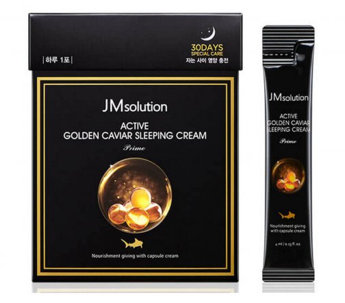JMsolution Крем для лица с золотом и икрой ночной (4мл*30)