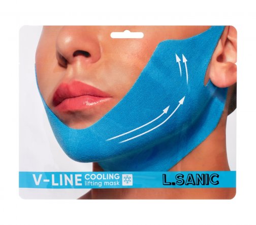 L.Sanic V-Line Маска-бандаж для коррекции овала лица с охлаждающим эффектом 20гр