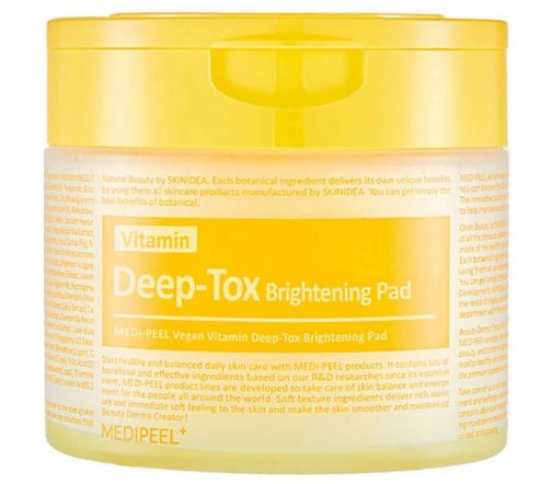 Medi-Peel Vegan Vitamin Deep-Tox Пэды выравнивающие тон с витаминным комплексо  70шт