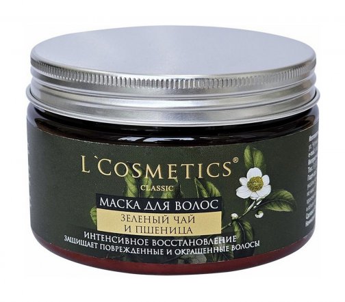 L'Cosmetics Маска для волос Зеленый чай и пшеница 250мл