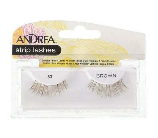 Andrea Mod Strip Lashes 53 Brown Накладные ресницы коричневые