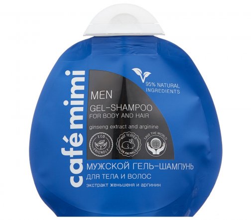Cafe Mimi Men Шампунь-гель 2в1 Женьшень и аргинин 100мл
