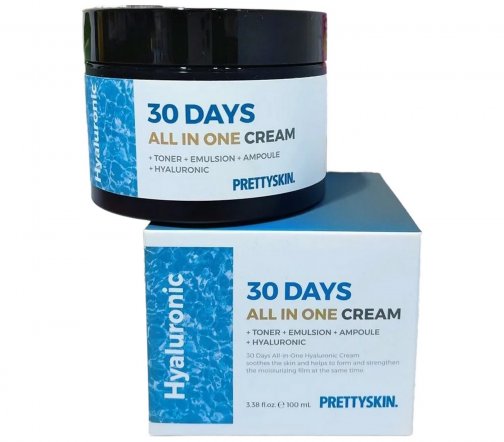 PrettySkin 30 Days All In One Hyaluronic Крем универсальный для лица с гиалуроновой кислотой 100мл