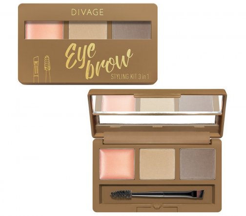 Divage Набор для бровей с воском Styling Kit 3в1