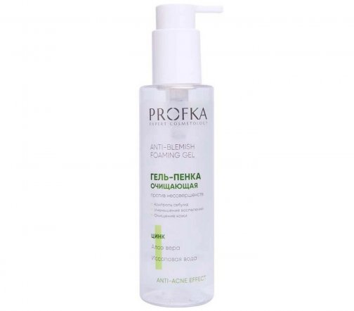 Profka Expert Cosmetology Гель-пенка очищающая против несовершенств Алоэ вера и иссоповая вода 200мл