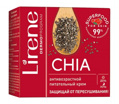 Lirene Superfood For Skin Крем антивозрастной для лица Chia 50мл