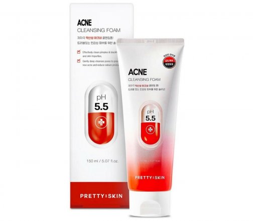 PrettySkin Пенка для глубокого очищения проблемной кожи Acne pH5.5 150мл