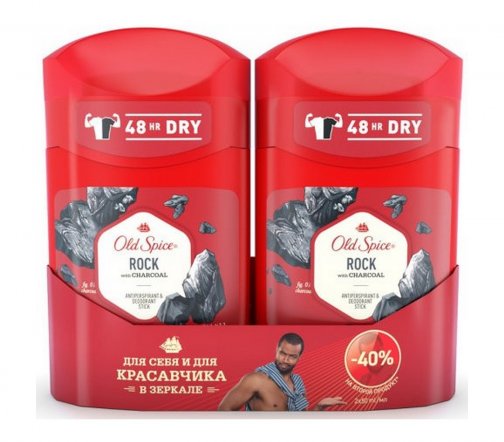 Old Spice Дезодорант-стик Rock With Charcoal 2*50мл