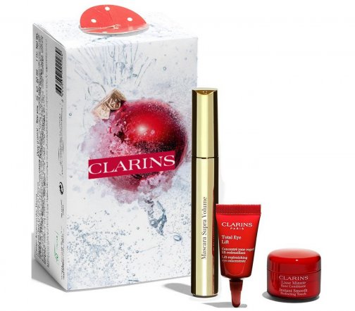 Clarins All About Eyes Набор Тушь 01+Концентрат для кожи вокруг глаз 3мл+База под макияж 4мл