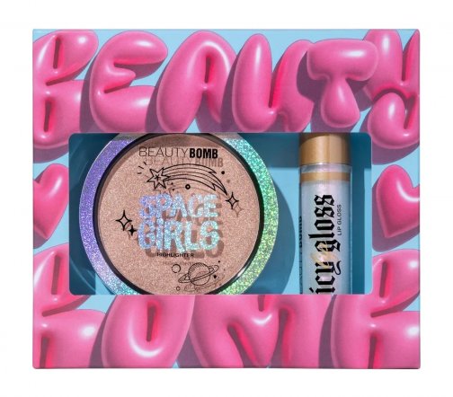 Beauty Bomb Набор Хайлайтер Space Girls 03+Блеск Juicy 01