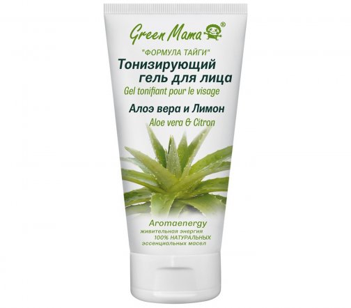 Green Mama Формула Тайги Гель для лица тонизирующий Алоэ вера и Лимон 100мл