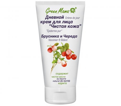 Green Mama Крем дневной для лица Чистая кожа Брусника и Череда 100мл