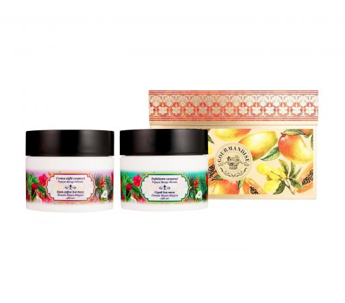 Gourmandise Набор Папайя Манго Марула Крем-суфле 200мл+Скраб 200мл