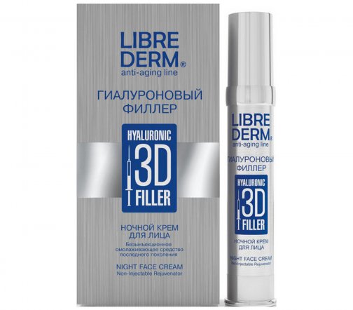 Librederm Гиалуроновый Филлер 3D Крем ночной для лица 30мл