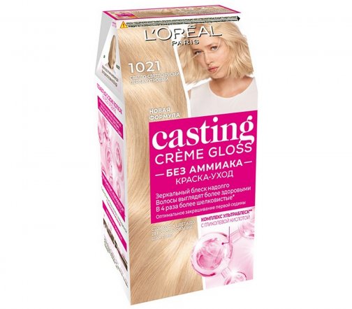 L'Oreal Paris Casting Creme Gloss Краска для волос 1021 Светло-светло русый перламутровый