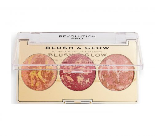 Revolution Pro Палетка для макияжа 3в1 Blush & Glow Cranberry Glow