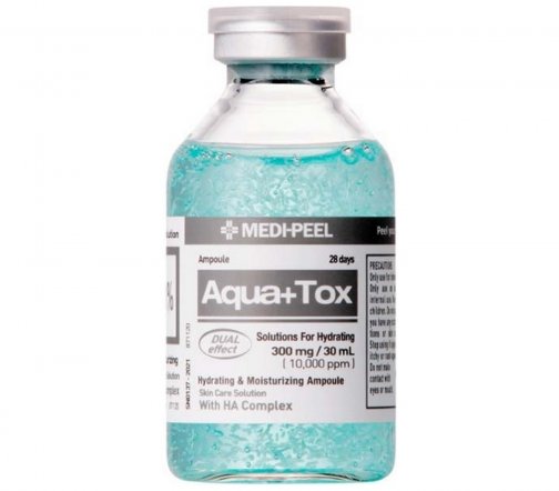 Medi-Peel Aqua+Tox Сыворотка увлажняющая ампульная для сияния кожи лица 30мл