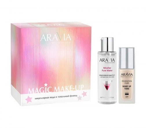 Aravia Laboratories Набор Magic Make-Up Мицеллярная вода 3в1 110мл+Тональный флюид 50мл