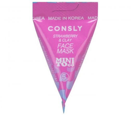 Consly Mini To Go Маска глиняная с цинком и экстрактом клубники 5гр