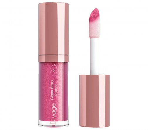 Divage Блеск L.gloss Gloss story 08 raspberry насыщенный розовый с шиммером