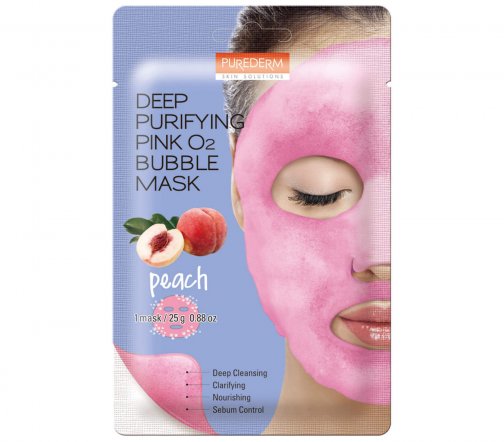 Purederm Маска тканевая кислородная для лица Персик 25г