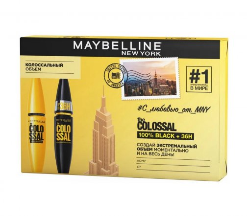Maybelline Набор Тушь для ресниц Colossal 100% Black+Тушь для ресниц Colossal 36H