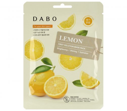 Dabo First Solution Маска тканевая для лица с экстрактом лимона 23гр