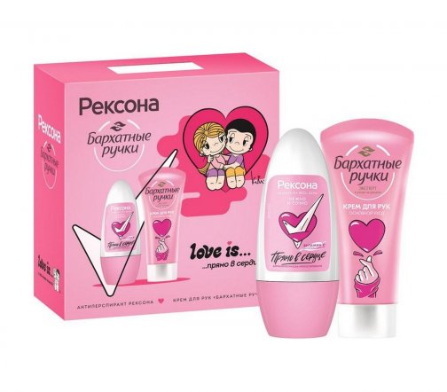 Rexona Набор Love is Дезодорант-антиперспирант ролик+Крем для рук 45мл