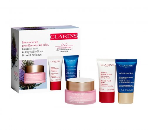 Clarins Multi-Active Набор Бальзам для лица 15мл+Крем дневной 50мл+Крем ночной 15мл
