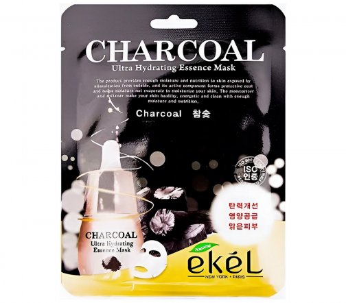 Ekel Маска тканевая для лица Charcoal 25мл
