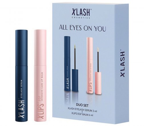 Xlash All Eyes On You Набор Сыворотка для роста ресниц 3мл+Бальзам для губ 6мл
