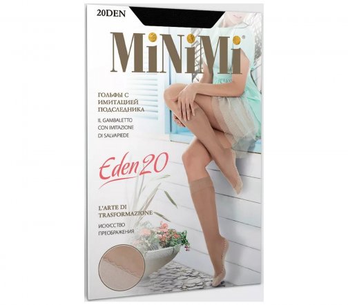 Minimi Гольфы Eden с имитацией подследников 20 den