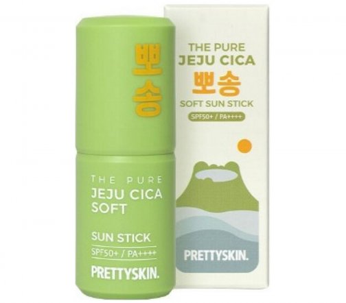 PrettySkin The Pure Jeju Cica Soft Стик солнцезащитный для лица и тела с центеллой азиатской 14гр
