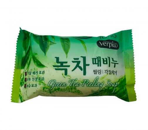 Juno Verpia Green Tea Мыло-пилинг с экстрактом зеленого чая 150гр