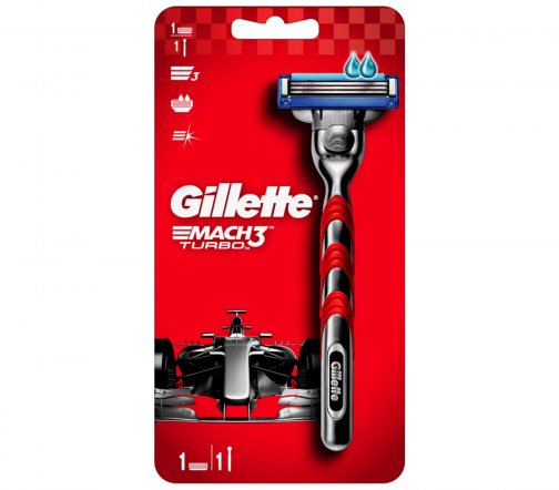 Gillette Men Mach3 Turbo Станок бритвенный с 1 сменной кассетой