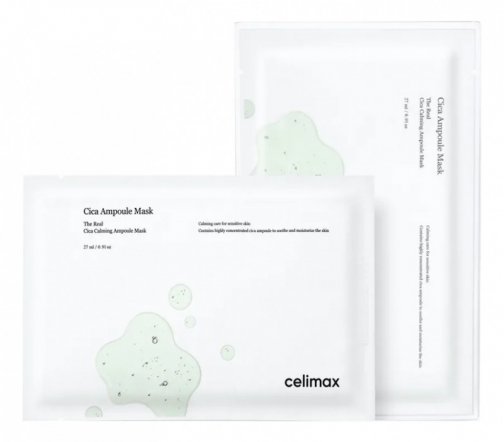 Celimax The Real Cica Calming Ampoule Маска тканевая успокаивающая на основе центеллы