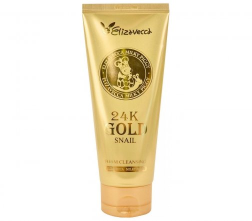 Elizavecca 24K Gold Snail Cleansing Foam Пенка для умывания с золотом и муцином улитки 180мл